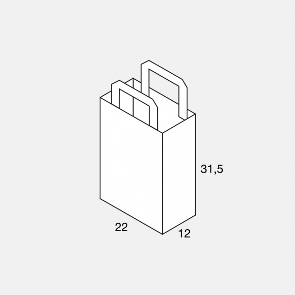 Flachhenkeltasche 22+12x31,5