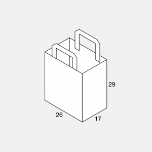 Flachhenkeltasche 26+17x29