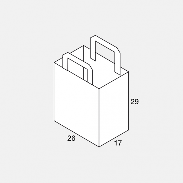 Flachhenkeltasche 26+17x29