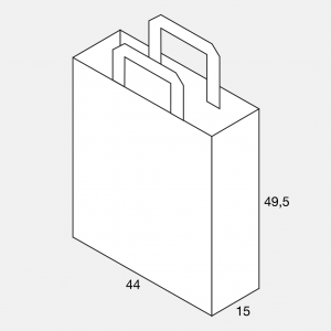 Flachhenkeltasche 44+15x49,5