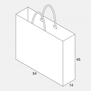 Papierkordeltasche 54+14x45