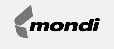 Logo von mondi schwarz-weiß